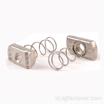 Stainless Steel Spring Nut Ukuran Standar Spring Lock Nut Galvanis